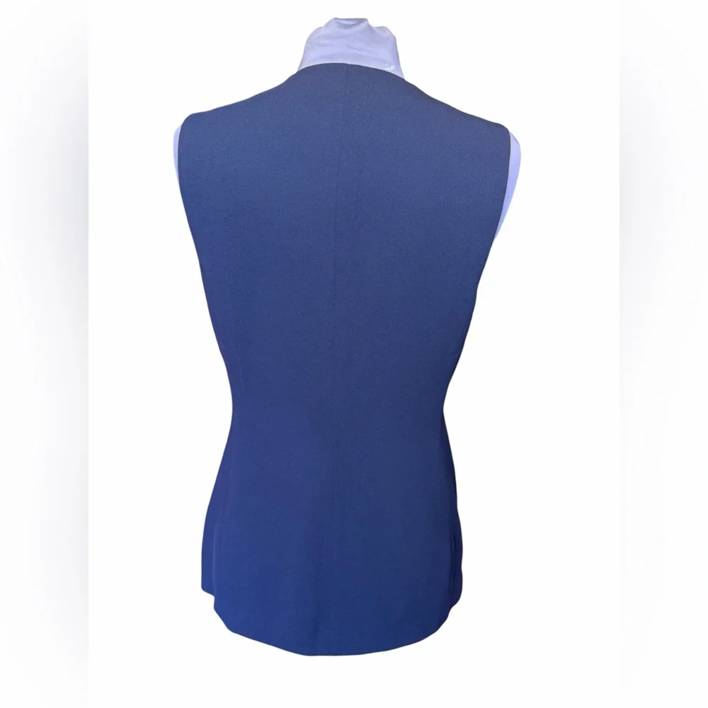 Vintage 90s Ann Taylor Navy Longline Tunic Vest – Made in USA - Picture 4 of 6